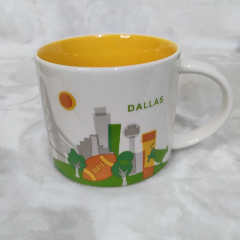 Starbucks You Are Here Dallas Mug 2017 City Skyline Football Cowboy 14oz Cup